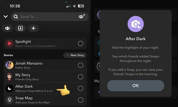 Snapchat Launches ‘After Dark’ Aspect